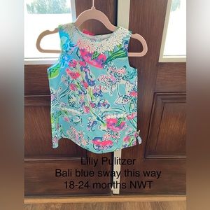Lilly Pulitzer baby shift Bali Blue Sway This Way 18-24 months NWT